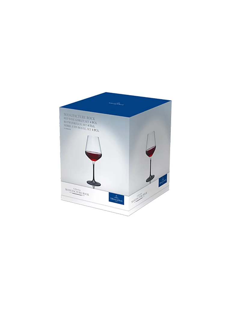 VILLEROY ET BOCH Lot 4 verres à vin 38 cl Manufacture Rock - vue 7